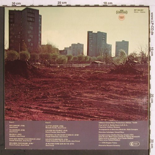 Ferrat,Jean: Premieres Chansons, Intercord (INT 145.007), D, 1976 Typ: LP Best.-Nr.: Y9489 Preis: 7,50 Euro