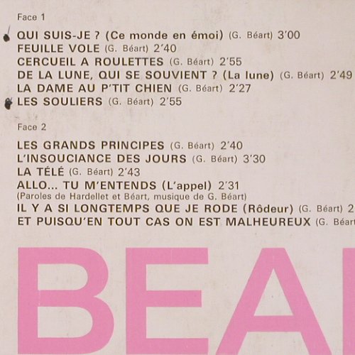 Guy Beart: Les Grands Principes Qui Suis-Je ?, Disques Temporel (GB 000001), F, woc Typ: LP Best.-Nr.: Y9493 Preis: 6,00 Euro