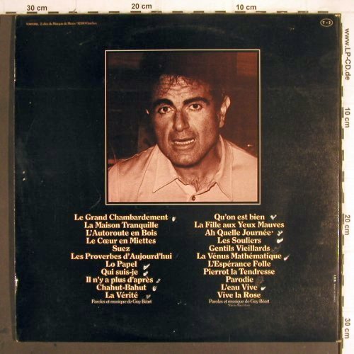 Guy Beart: Beart A L'Universite, Foc, Disques Temporel (GB 00011/12), F, woc, 1971 Typ: 2LP Best.-Nr.: Y9494 Preis: 7,50 Euro