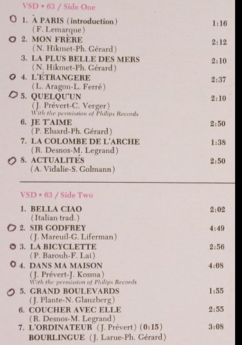 Montand,Yves: One Man Show, complete, woc, stoc, Vanguard(VSD 63/64), US, Foc, 1974 - 2LP - Y9520 - 7,50 Euro
