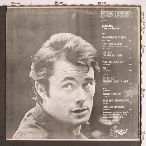 Barriere,Alain: Same, vedettes, Barclay (80 041), F Typ: LP Best.-Nr.: Y9549 Preis: 7,50 Euro