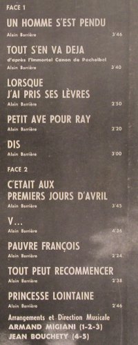 Barriere,Alain: Same, vedettes, Barclay (80 041), F Typ: LP Best.-Nr.: Y9549 Preis: 7,50 Euro