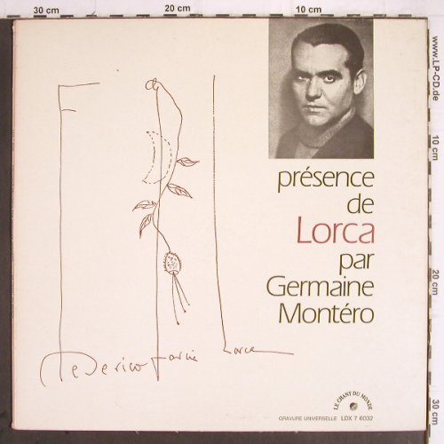 Montero,Germaine / Pedro Soler: Presence de Lorca, vg+/vg+, woc, Le Chant Du Monde(LDX 7 6032), F,  - LP - Y9621 - 5,00 Euro