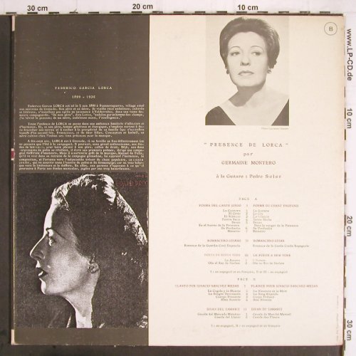 Montero,Germaine / Pedro Soler: Presence de Lorca, vg+/vg+, woc, Le Chant Du Monde(LDX 7 6032), F,  - LP - Y9621 - 5,00 Euro