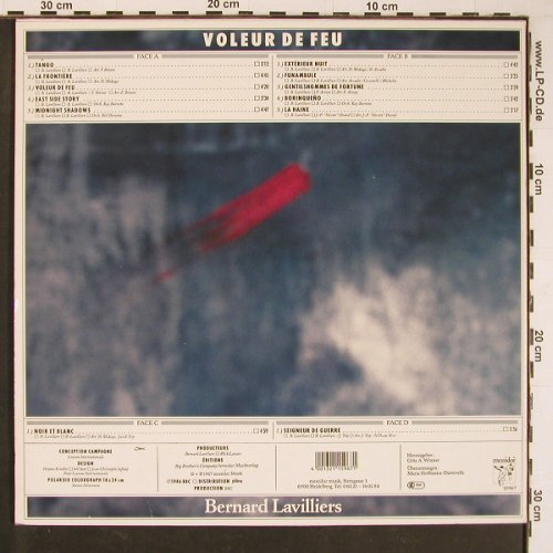 Lavilliers,Bernard: Voleur De Feu, Messidor (15967), D, 1987 Typ: LP/12" Best.-Nr.: Y965 Preis: 9,00 Euro