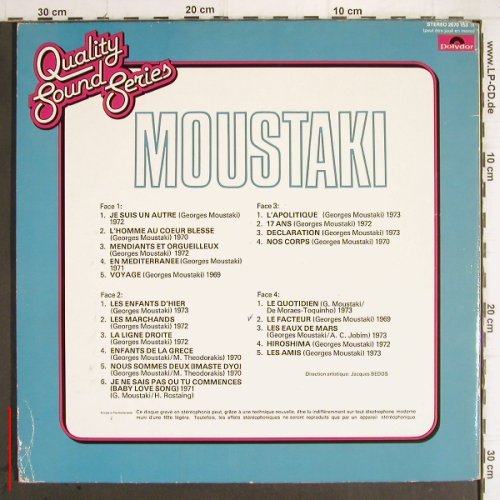 Moustaki: Same, Live - Quality Sound Series, Polydor, Ri(2670 153), NL, m /vg+,  - 2LP - Y9695 - 7,50 Euro