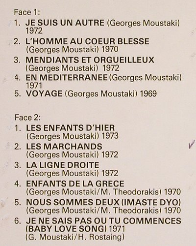 Moustaki: Same, Live - Quality Sound Series, Polydor, Ri(2670 153), NL, m /vg+,  - 2LP - Y9695 - 7,50 Euro