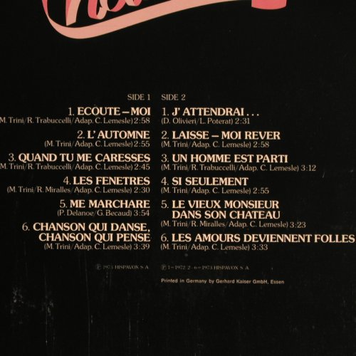 Trini,Mari: Chansons, Polydor(2459 322), D, 1973 - LP - Y9783 - 6,00 Euro