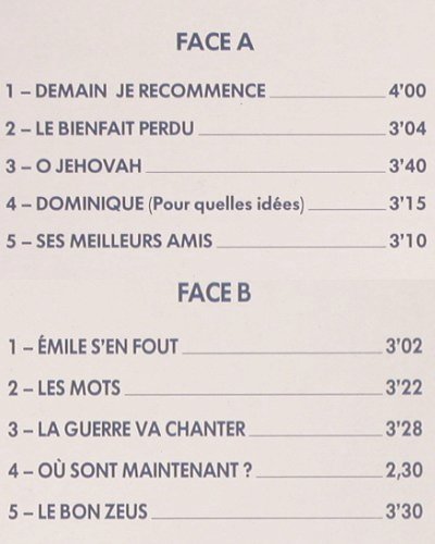 Guy Beart: Demain je recommence, Disques Temporel (TEM GB 00037), F, 1986 Typ: LP Best.-Nr.: Y9799 Preis: 6,00 Euro