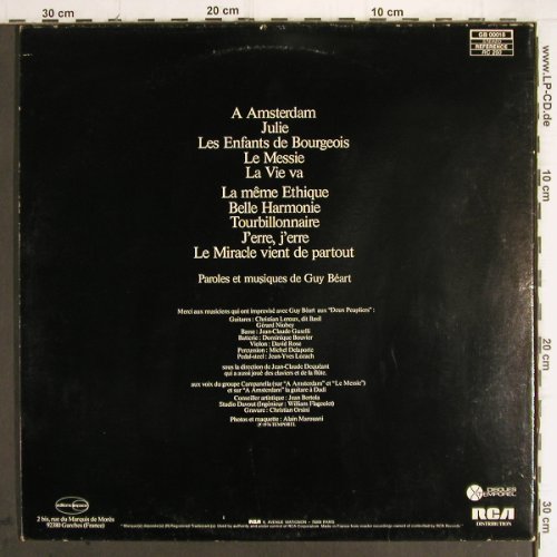 Guy Beart: A Amsterdam, Foc, m-/vg+, Disques Temporel/RCA (GB 00018), F, 1976 Typ: LP Best.-Nr.: Y9800 Preis: 6,00 Euro
