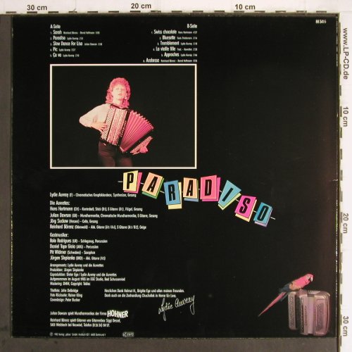 Auvray,Lydie: Paradiso, Pläne (88341), D, 1983 Typ: LP Best.-Nr.: Y9821 Preis: 6,00 Euro