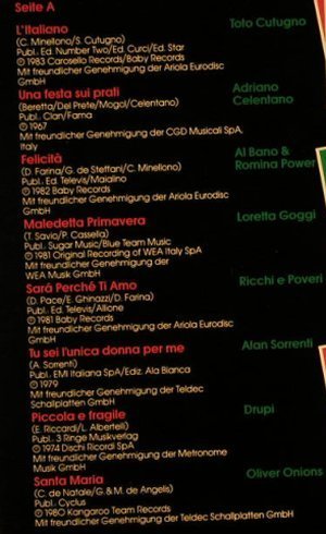 V.A.Super Italia: Toto Cutugno...I Santo California, K-tel(TG 1571), D, 1985 - LP - H2011 - 5,00 Euro