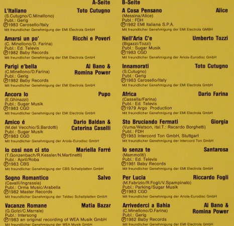 V.A.Italo Top-Hits: Die Aktuellen Superhits a.Italien, K-tel(TG 1455), D, 14 Tr.,  - LP - H4881 - 4,00 Euro