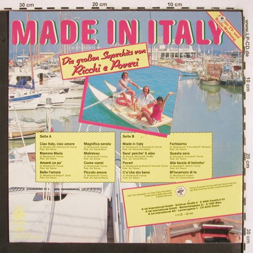Ricchi & Poveri: Made in Italy, Baby Records (TG 1469), D, 1983 Typ: LP Best.-Nr.: V3079 Preis: 5,00 Euro