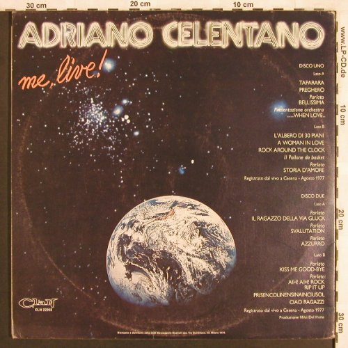 Celentano,Adriano: Me,Live!, Foc, Clan(CLN 22203), I, 1977 - 2LP - X3215 - 14,00 Euro