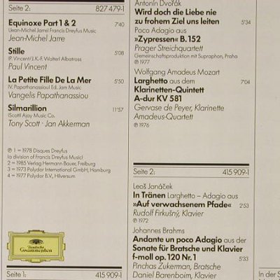 V.A.Musik zur Ruhe/..for Meditation: Stille, Sound of Silence,Foc, Polydor/D.Gr.(415 908-1), D, 1986 - 2LP - H4237 - 6,00 Euro