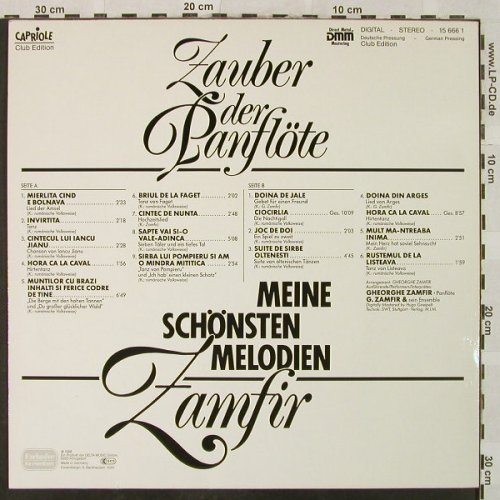 Zamfir,George: Zauber der Panflöte,Meine schönsten, Capriole(15 666 1), D,Club Ed., 1988 - LP - H5006 - 6,00 Euro
