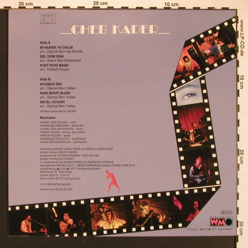 Kader,Cheb: Same (Rai), WorldMusic(EfA06123), D, 1988 - LP - X8298 - 6,00 Euro