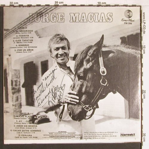 Macias,Jorge: Same, signiert, Fono Mex(FM-394), Mexico, 1979 - LP - F5790 - 3,00 Euro