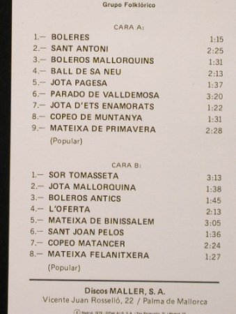 Sestol des Gerrico: Folklore de Mallorca, Foc, Maller(FS-41), E, 1979 - LP - F9017 - 5,00 Euro