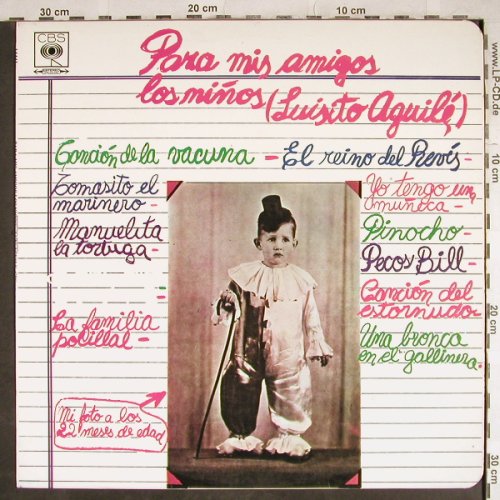 Aguile,Luis: Para Mis Amigos Los Ninos, CBS(14441), Columbia, 1974 - LP - H8089 - 5,50 Euro