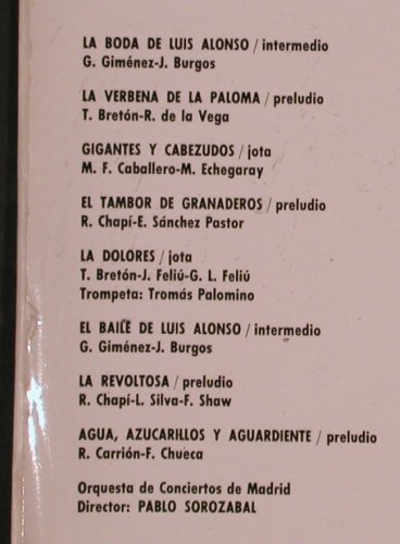 Orquesta de Conciertos de Madrid: Preludios e Intermedios de Zarzuela, Hispavox(HH 10-231), E, m-/vg+,  - LP - H9980 - 4,00 Euro