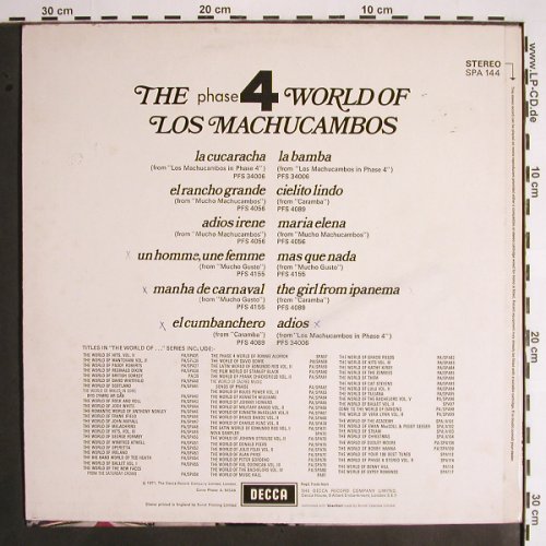 Los Machucambos: The phase 4 world of, woc, Decca(SPA 144), UK, 1971 - LP - V1608 - 7,50 Euro