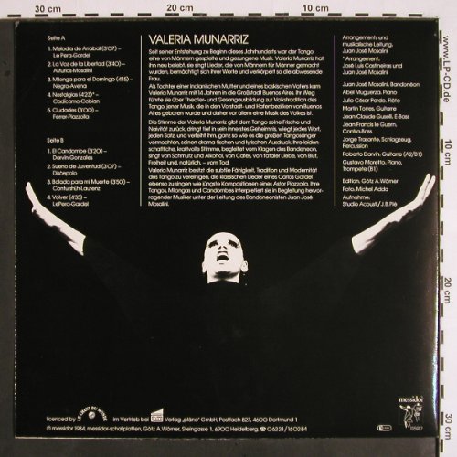 Munarriz,Valeria: Tango, Messidor(115917), D, 1984 - LP - V1729 - 9,00 Euro