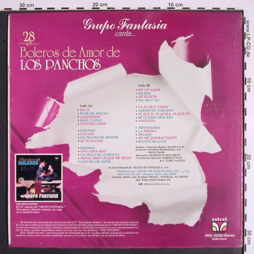 Los Panchos: 28 Boleros de Amor de,FS-New,sealed, Velvet(PRS-3006/ST.), PuertoRico, 1980 - LP - V1881 - 7,50 Euro