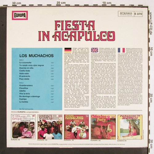 Los Muchachos: Fiesta in Acapulco, Europa(E 370), D,  - LP - V2012 - 6,00 Euro