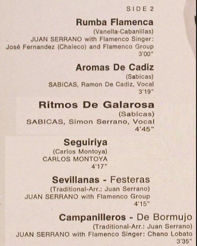 V.A.Flamenco: Juan Serrano, Montoya, 12 Tr., RCA (INTS 1270), D, 1971 Typ: LP Best.-Nr.: V3703 Preis: 7,50 Euro
