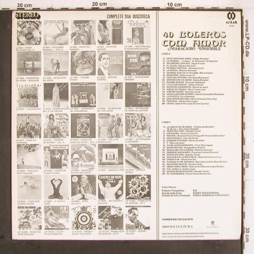 Maracaibo Ensemble: 40 Boleros com Amor, cid(LP-cid 4110), Brasil, 1981 - LP - V677 - 7,50 Euro