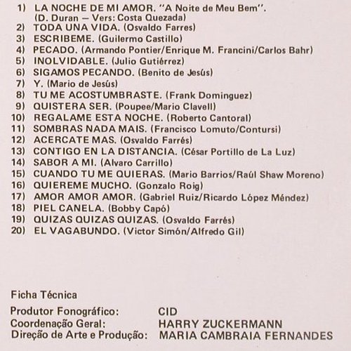 Maracaibo Ensemble: 40 Boleros com Amor, cid(LP-cid 4110), Brasil, 1981 - LP - V677 - 7,50 Euro