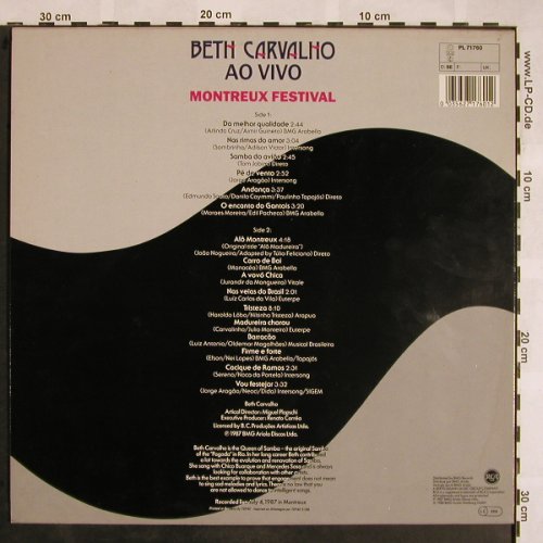 Carvalho,Beth - AO Vivo: Montreux Festival, RCA(PL 71760), D, 1988 - LP - X1194 - 7,50 Euro