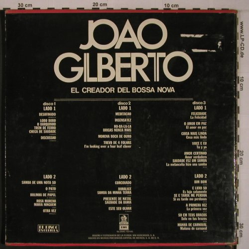 Gilberto,Joao: El Creador del Bossa Nova, Odeon(SLOMC-10146), MEX, 1972 - 3LP - X6928 - 39,00 Euro