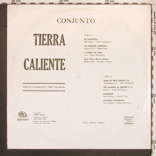 V.A.Tierra Caliente Conjunto: Pedro Puig Macias,Julian Rodriguez, Siboney, vg+/m-(LD-314), Cuba,  - LP - X8173 - 9,00 Euro