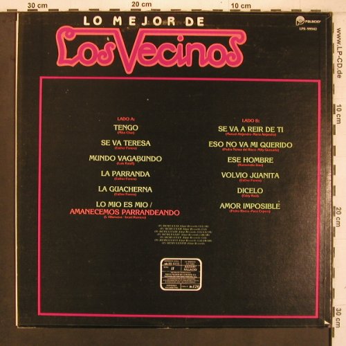 Los Vecinos: Lo Mejor De (Merengue), Palacio(LPS-99942), Venezuela,  - LP - X8204 - 9,00 Euro