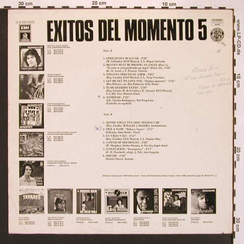 V.A.Exitos Del Momento 5: Miguel Gallardo... Dyango, 12 Tr., Odeon / EMI(062-21331), E, woc, 1977 - LP - X8351 - 5,00 Euro