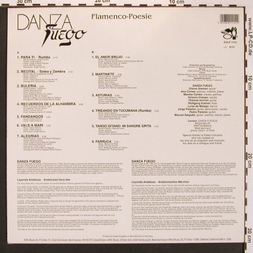 Danza Fuego: Flamenco-Poesie, ARC (EULP 1115), D Typ: LP Best.-Nr.: X8610 Preis: 6,00 Euro