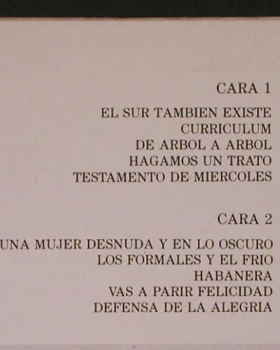 Serrat / El Sur Tambien Existe: Letras de Mario Benedetti, Ariola(I 207 401), E, 1985 - LP - Y1757 - 6,00 Euro