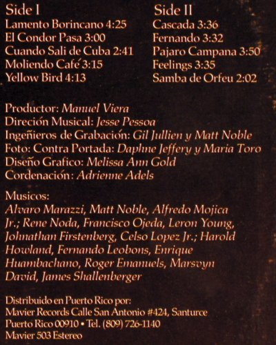 Pessoa,Jesse: The International Harpis, instrum., Mavier(503), PuertoRico, 1978 - LP - Y2016 - 8,00 Euro