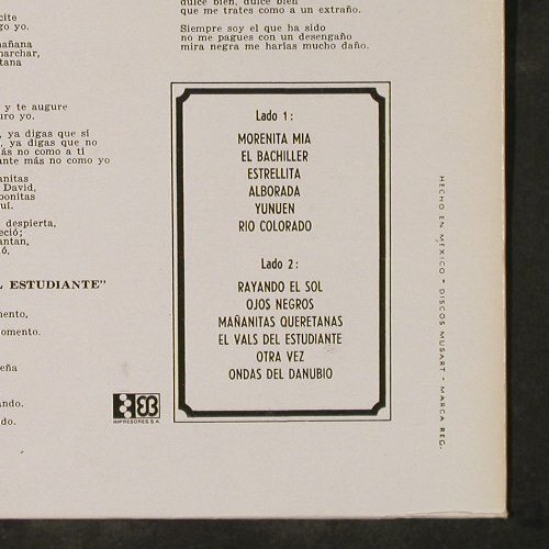 Estudiantina de la Universidad: Autonoma de Queretaro, MusArt(989), MEX, 1964 - LP - Y2116 - 7,50 Euro