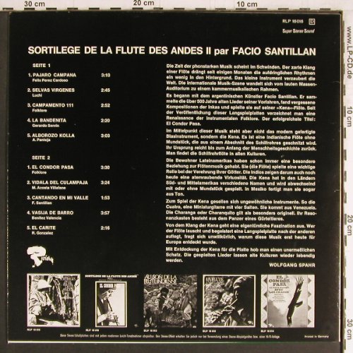 Santillan,Facio: Sortilege de la Flute d.Andes,Vol.2, Rivera(RLP 16 016), D,  - LP - Y3551 - 6,00 Euro