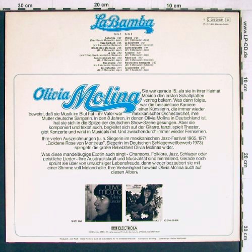 Molina,Olivia: La Bamba, EMI(C 056-29 534), D, 1974 - LP - Y4715 - 7,50 Euro