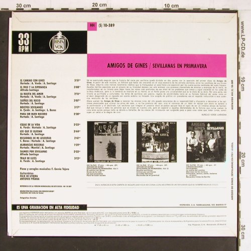 Amigos de Gines: Sevillans en Primavera, m-/vg+, Hispavox (HH (S) 10-389), E, 1971 Typ: LP Best.-Nr.: Y5208 Preis: 7,50 Euro