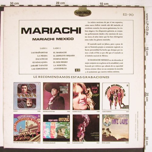 Mariachi: Mariachi Mexico, Musart(ED 90), Mexico, 1960 - LP - Y5217 - 7,50 Euro