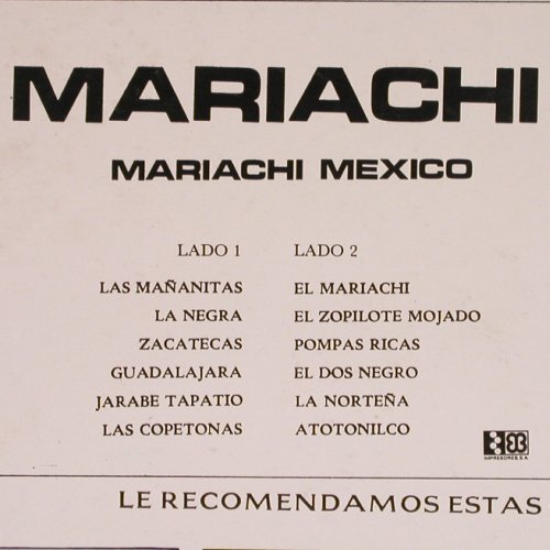 Mariachi: Mariachi Mexico, Musart(ED 90), Mexico, 1960 - LP - Y5217 - 7,50 Euro