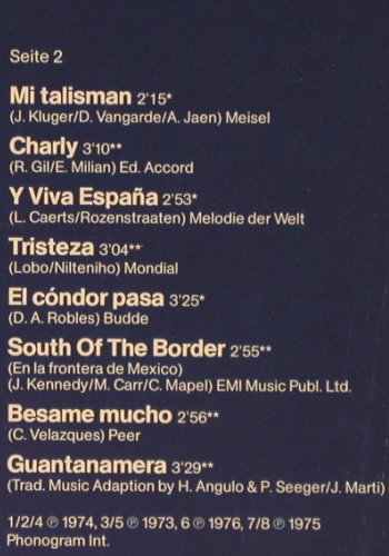 Los Paraguayos: Goldene Serie, Club-Edition, Philips(30 704 1), D,  - LP - Y5929 - 6,00 Euro