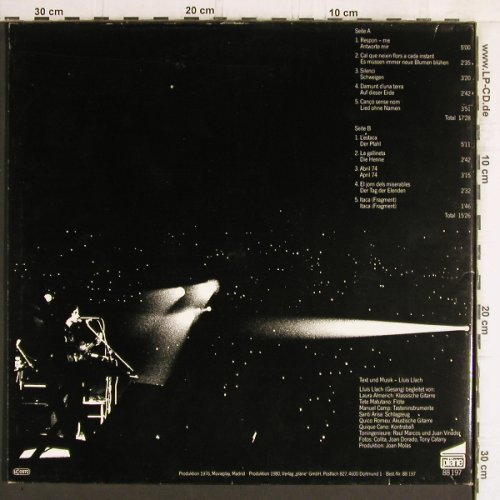 Llach,Lluis: Barcelona Konzert (1976),  Foc, Pläne(88 197), D, 1980 - LP - Y6101 - 7,50 Euro