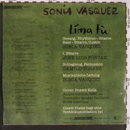 Vasquez,Sonia: Lima tu, m-/Cover~~, Plugge Rec(3243), D, 1986 - LP - Y634 - 6,00 Euro
